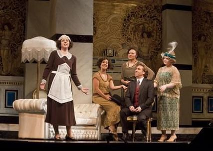 Lisette Oropesa as Lisette and Roberto Alagna as Ruggero in La Rondine at Metropolitan Opera