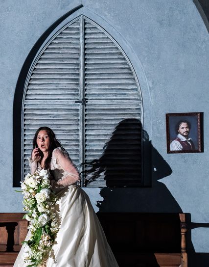 Lisette Oropesa as Elvira in I Puritani at Royal Opera House