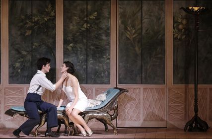 Lisette Oropesa as Giulietta and Marianne Crebassa as Romeo in I Capuleti e i Montecchi at Teatro alla Scala