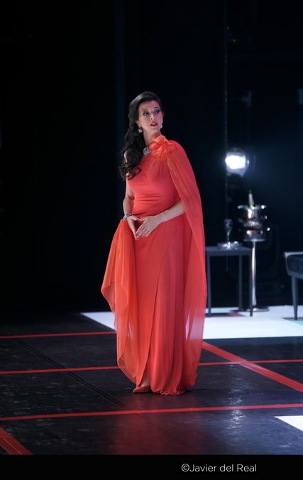 Lisette Oropesa as Violetta Valery in La traviata at Teatro Real