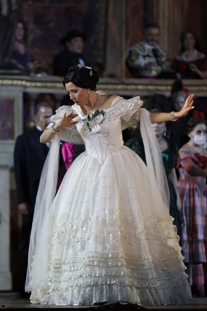 Lisette Oropesa as Violetta Valery in La traviata at Arena di Verona