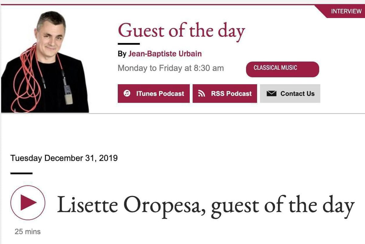 Lisette Oropesa is interviewed by France Musique about Barbiere at the Paris Opera