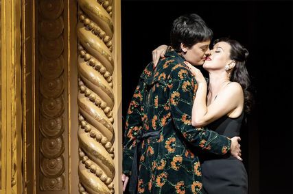 Lisette Oropesa as Alcina and Emily D'Angelo as Ruggiero in Alcina at Royal Opera House