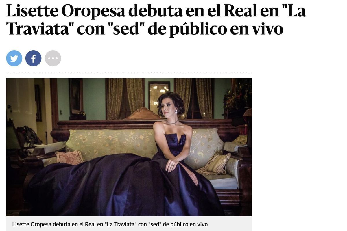 Lisette is interviewed in El Diario for her upcoming performances of La traviata at the Teatro Real in Madrid