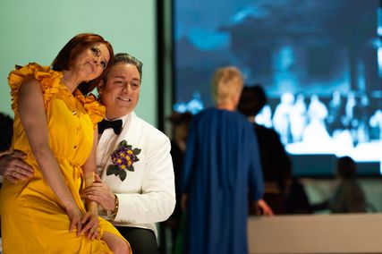 Lisette Oropesa as Amina and John Osborn as Elvino in La Sonnambula at Teatro dell'Opera di Roma