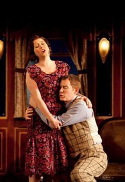 Lisette Oropesa as Konstanze and Robin Tritschler as Belmonte in Die Entführung aus dem Serail at Welsh National Opera