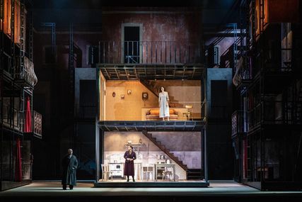 Lisette Oropesa as Gilda and Roberto Frontali as Rigoletto in Rigoletto at Teatro dell'Opera di Roma