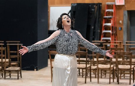 Lisette rehearsing MANON at the Metropolitan Opera