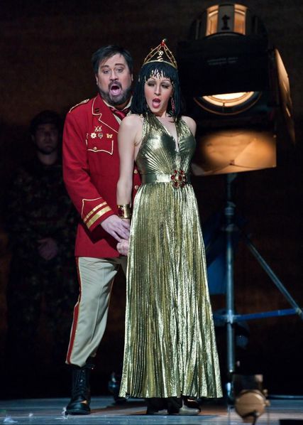 Lisette Oropesa as Cleopatra and David Daniels as Giulio Cesare in Giulio Cesare at Michigan Opera Theatre