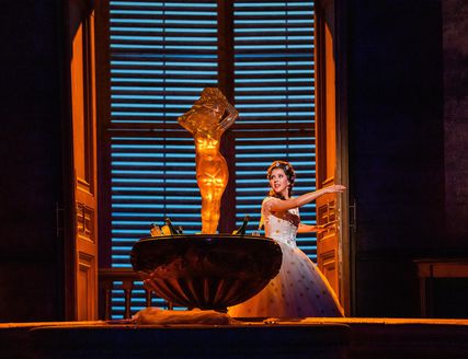 Lisette Oropesa as Violetta Valery in La traviata at Royal Opera House