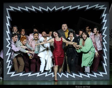 Lisette Oropesa as Fiorilla in Il Turco in Italia at Teatro Real