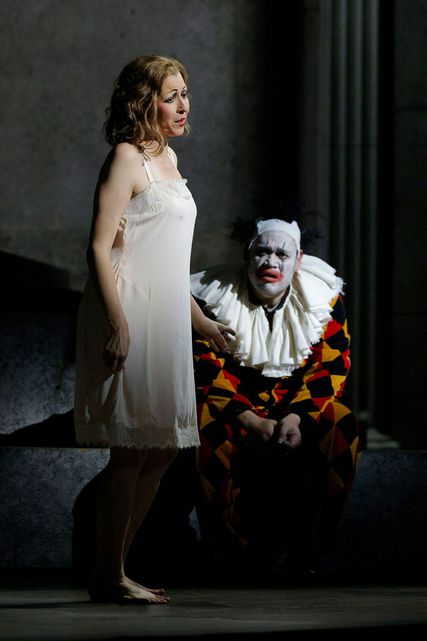 Lisette Oropesa as Gilda and Quinn Kelsey as Rigoletto in Rigoletto at LA Opera