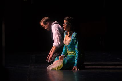 Lisette Oropesa as Konstanze and Benjamin Bruns as Belmonte in Die Entführung aus dem Serail at Bayerische Staatsoper