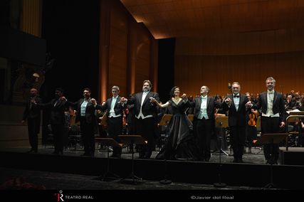 Lisette Oropesa as Amalia and Piero Pretti as Carlo in I Masnadieri at Teatro Real