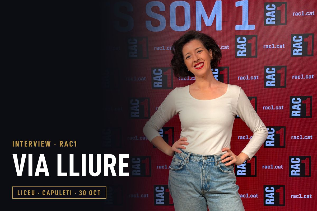 Lisette Oropesa in the RAC1 studio in Barcelona, with Via lliure and Liceu I Capuleti e i Montecchi, 30 October