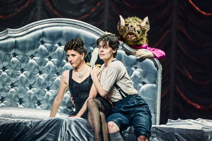 Lisette Oropesa as Alcina and Emily D'Angelo as Ruggiero in Alcina at Royal Opera House