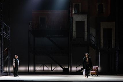 Lisette Oropesa as Gilda and Roberto Frontali as Rigoletto in Rigoletto at Teatro dell'Opera di Roma