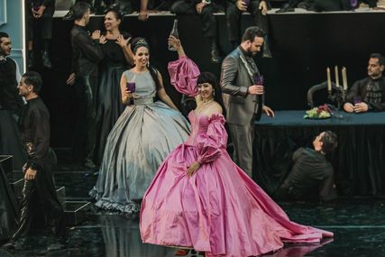 Lisette Oropesa as Violetta Valery in La traviata at Greek National Opera