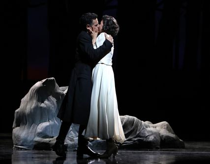 Lisette Oropesa as Lucia and Juan Diego Florez as Edgardo in Lucia di Lammermoor at Teatro alla Scala