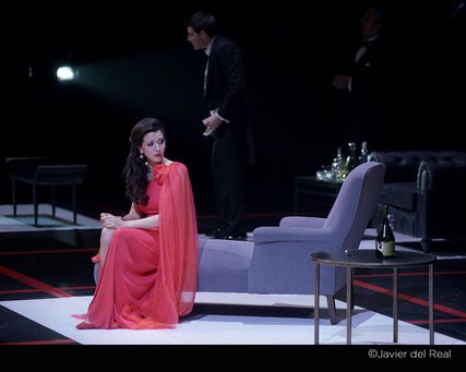 Lisette Oropesa as Violetta Valery in La traviata at Teatro Real