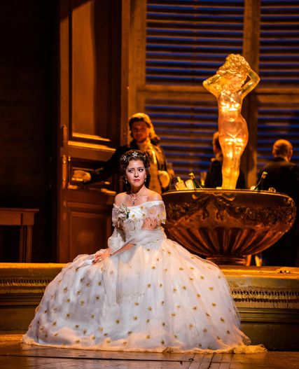 Lisette Oropesa as Violetta Valery in La traviata at Royal Opera House