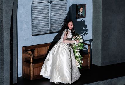Lisette Oropesa as Elvira in I Puritani at Royal Opera House