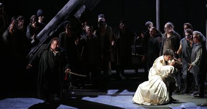 Lisette Oropesa as Amalia and Fabio Sartori as Carlo in I Masnadieri at Teatro alla Scala