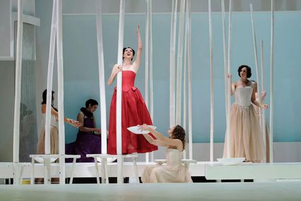 Lisette Oropesa as Marguerite de Valois in Les Huguenots at Opéra National de Paris