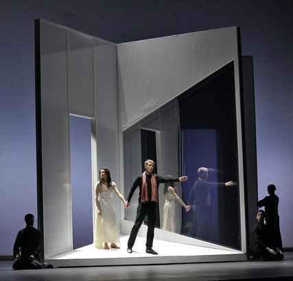 Lisette Oropesa as Euridice and Maxim Mironov as Orfeo in Orfeo ed Euridice at LA Opera