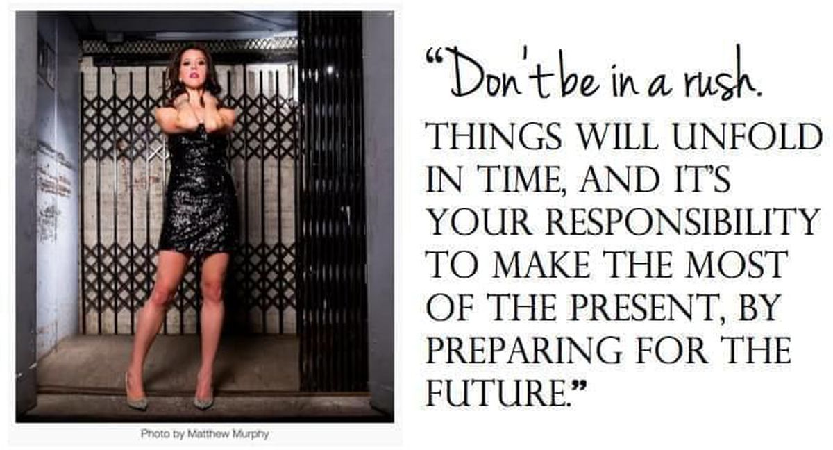 Lisette Oropesa being interviewed by Operathletic