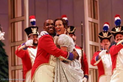 Larry Brownlee as Tonio and Lisette Oropesa as Marie in La fille du régiment at Pittsburgh Opera