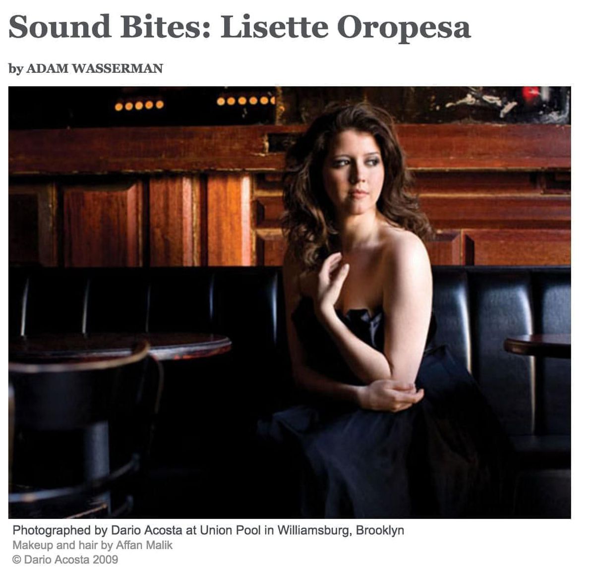 Opera News, Lisette Oropesa, Sound Bites