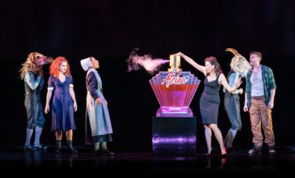 Lisette Oropesa as Alcina, Mary Bevan as Morgana and Rupert Charlesworth as Oronte in Alcina at Royal Opera House