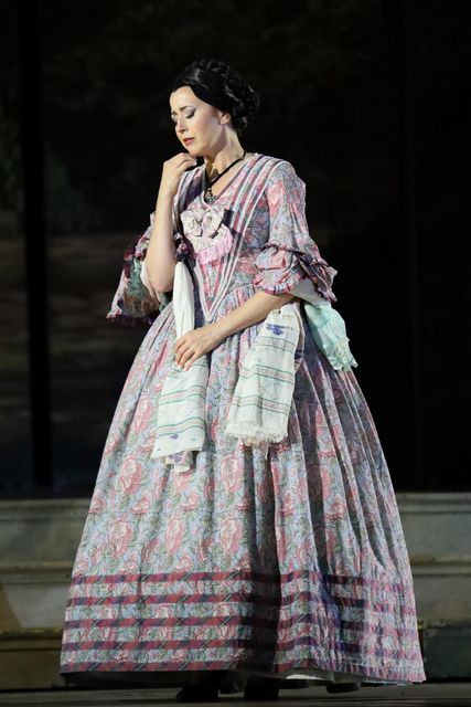 Lisette Oropesa as Violetta Valery in La traviata at Arena di Verona