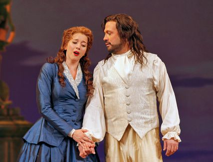 Lisette Oropesa as Romilda and David Daniels as Arsamanes in Xerxes at San Francisco Opera
