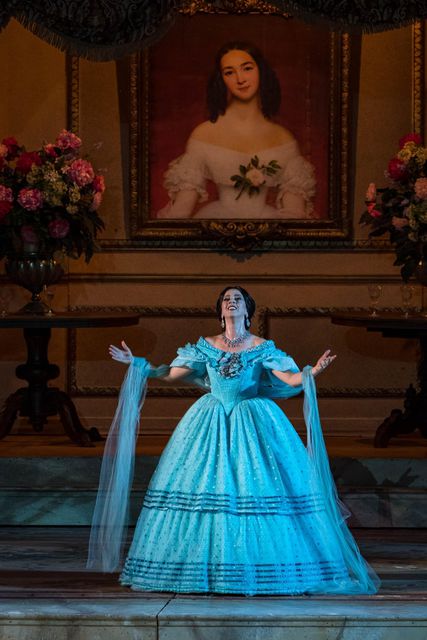 Lisette Oropesa as Violetta Valery in La traviata at Arena di Verona