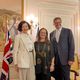 Lisette Oropesa, Ambassador Emma Aparici Vázquez de Parga, and Sir Alex Beard at the Spanish Embassy in London