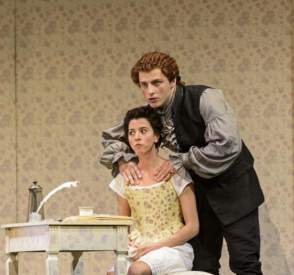 Lisette Oropesa as Norina and Andrey Zhilikhovsky as Dr Malatesta in Don Pasquale at Glyndebourne
