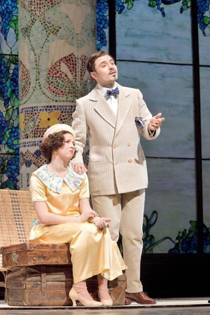 Lisette Oropesa as Lisette and Marius Brenciu as Prunier in La Rondine at Metropolitan Opera