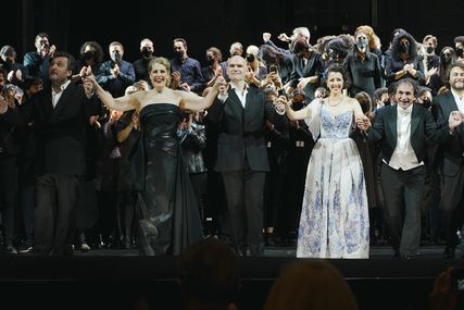 Lisette Oropesa, Michael Fabiano, Sondra Radvanovsky, Marco Armiliato, and Ludovic Tezier