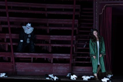 Lisette Oropesa as Gilda and Franco Vassallo as Rigoletto in Rigoletto at Grand Théâtre de Genève