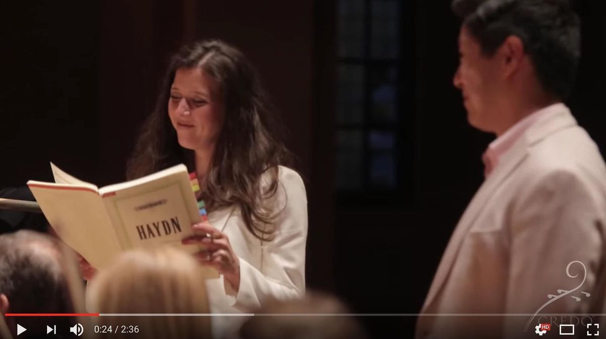 John Nelson conducts the rehearsal of Haydn's Creation with the Credo Chamber Music orchestra.