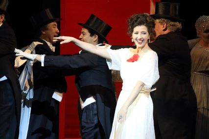 Lisette Oropesa as Violetta Valery in La traviata at Bayerische Staatsoper