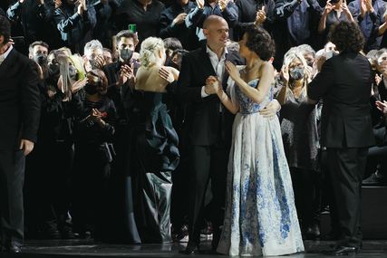 Lisette Oropesa as Lucia and Michael Fabiano as Macduff in Concert at Gran Teatre del Liceu