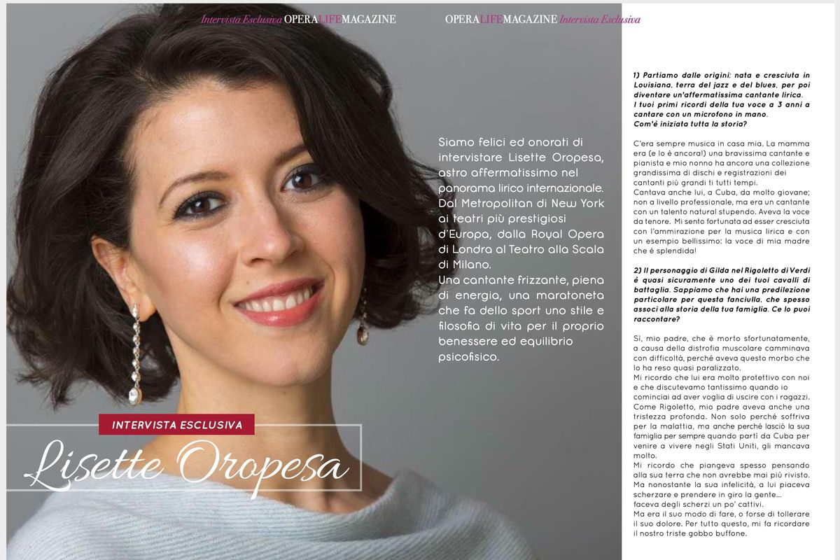 Lisette is interviewed in Opera Life Magazine in their November 2019 issue.