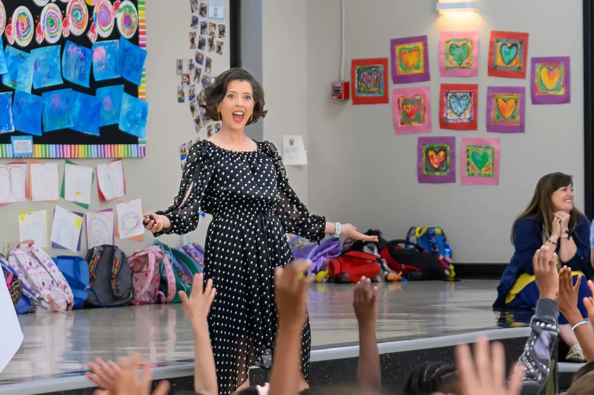 Soprano Lisette Oropesa onstage at Episcopal School of Baton Rouge during the April 2026 speaker series.