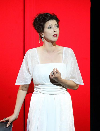 Lisette Oropesa as Violetta Valery in La traviata at Bayerische Staatsoper