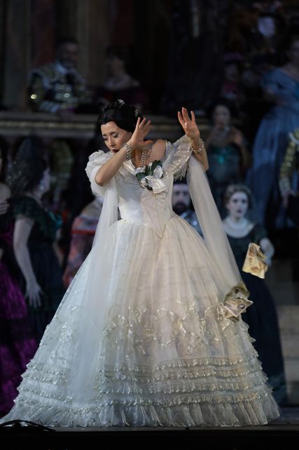 Lisette Oropesa as Violetta Valery in La traviata at Arena di Verona