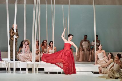 Lisette Oropesa as Marguerite de Valois in Les Huguenots at Opéra National de Paris